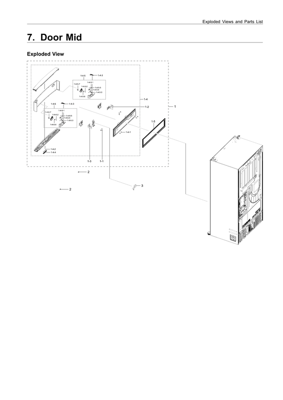 Mid door parts