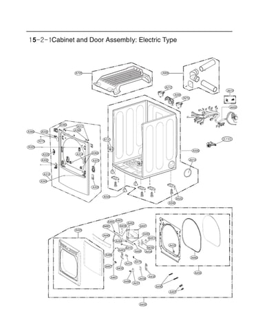 Cabinet & door assy: electric type