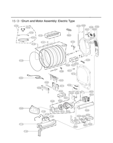 Drum & motor assy: electric type