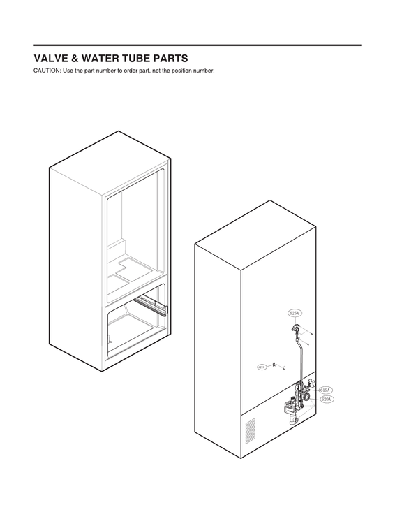 Valve & water tube parts