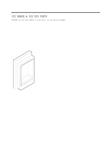 Ice maker & ice bin parts