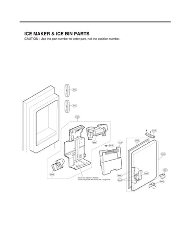 Ice maker & ice bin parts