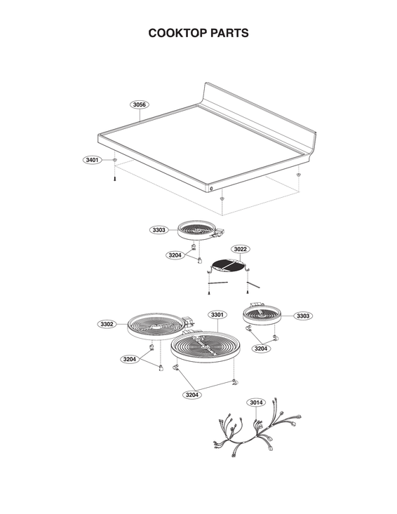 Cooktop parts