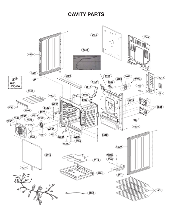 Cavity parts