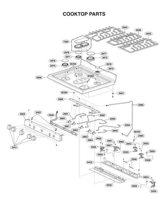 COOKTOP PARTS