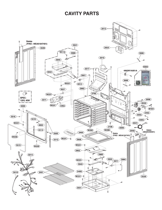 Cavity parts