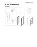 Right refrigerator door parts