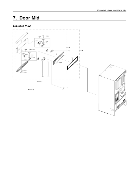 Mid door parts