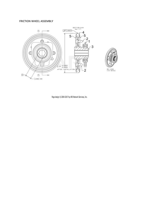 Friction wheel assy