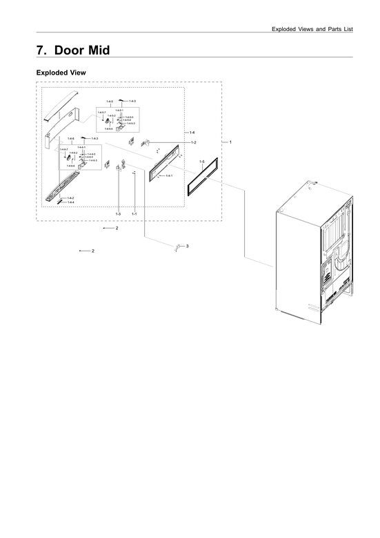 Mid door parts