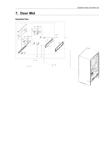 Mid door parts