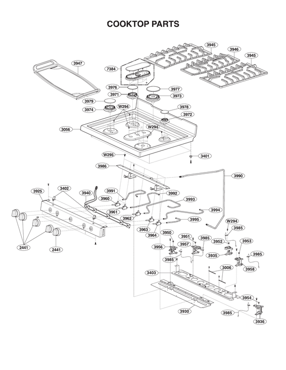Cooktop parts