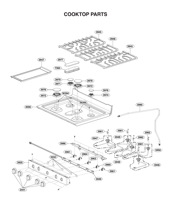 Cooktop parts