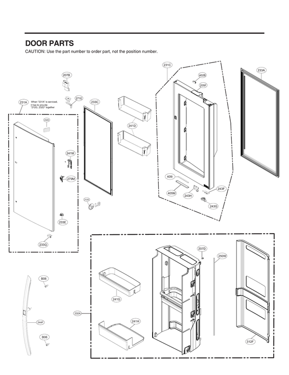 Refrigerator door parts