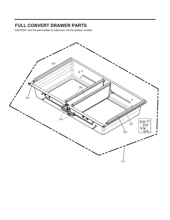 Full convert drawer parts