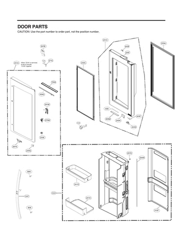 Refrigerator door parts