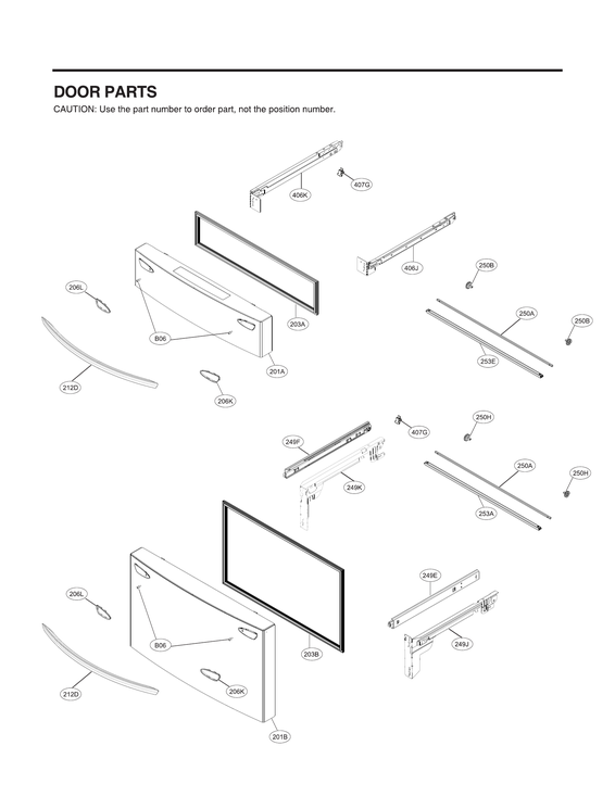 Freezer door parts
