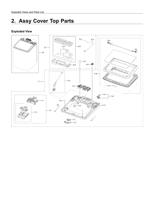Top cover assy parts