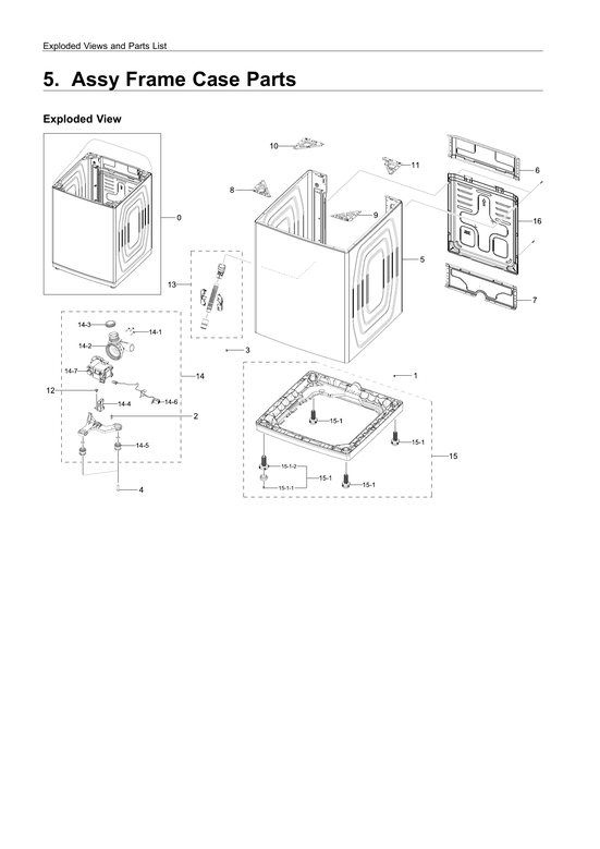 Frame case assy parts