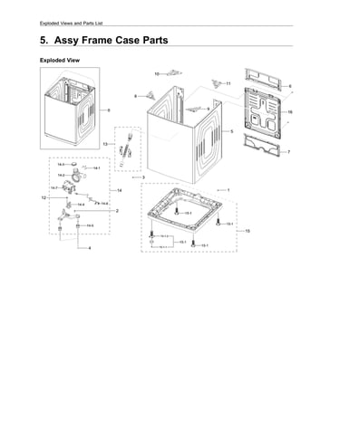 Frame case assy parts