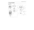 Samsung WA54R7600AW/US-00 tub assy parts diagram