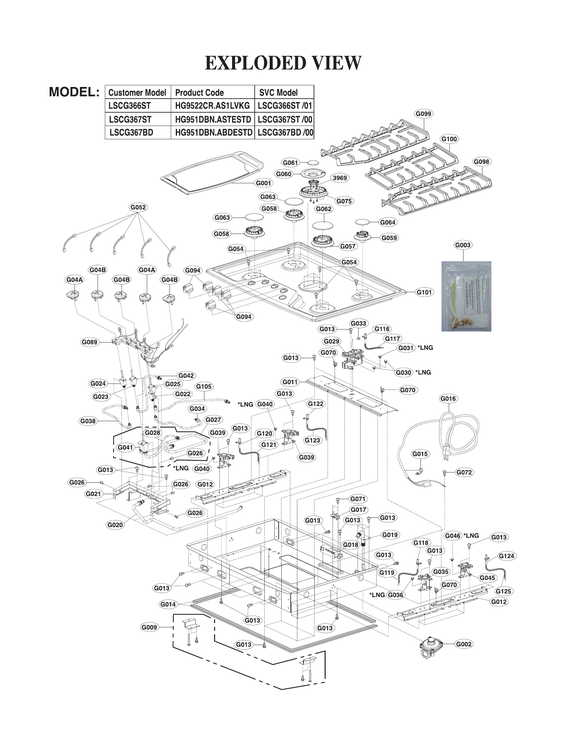 Gas cooktop