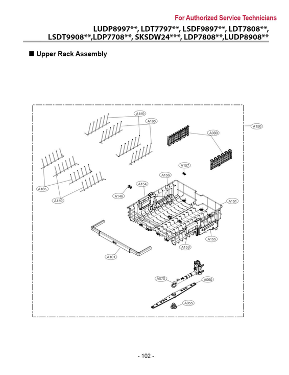 Upper rack assy