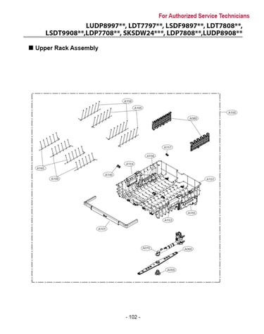 Upper rack assy