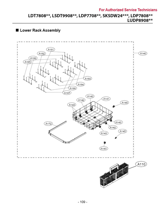 Lower rack assy