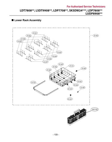 Lower rack assy