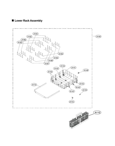 Lower rack assy