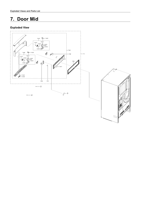 Mid door parts