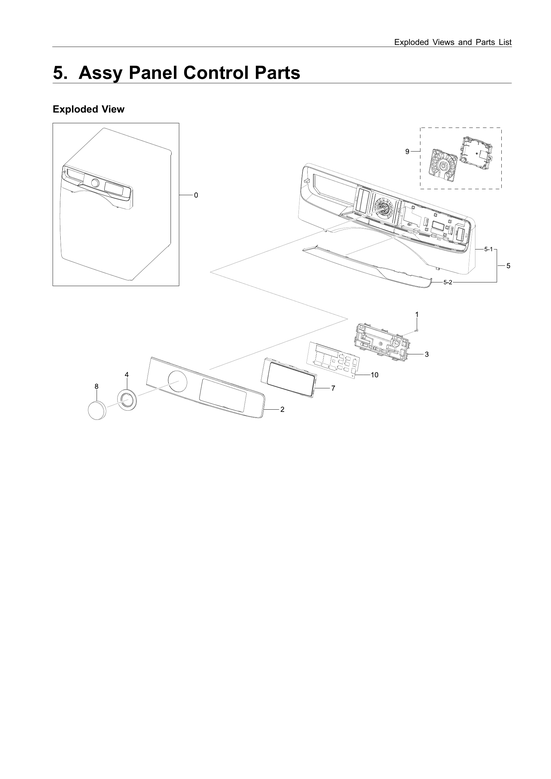 Control panel parts