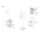 Samsung RF28T5F01SG/AA-00 cabinet 2 parts diagram