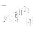 Samsung RF28T5F01SG/AA-00 right refrigerator door parts diagram