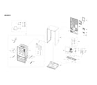 Samsung RF28T5F01SR/AA-00 cabinet 2 parts diagram