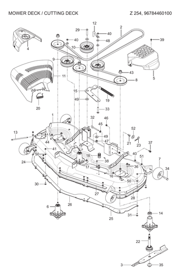 Official Husqvarna Z254-96784460100 rear-engine riding mower