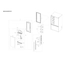 Samsung RF28T5001WW/AA-00 left refrigerator door parts diagram