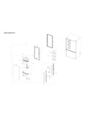 Left refrigerator door parts