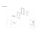 Samsung RF28T5001WW/AA-00 right refrigerator door parts diagram