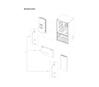 Samsung RF28T5001WW/AA-00 handle parts diagram