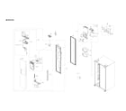 Samsung RS27T5200WW/AA-00 freezer door parts diagram