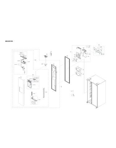 Freezer door parts