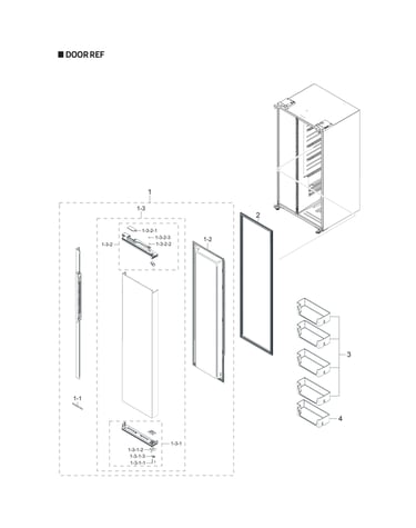 Refrigerator door parts