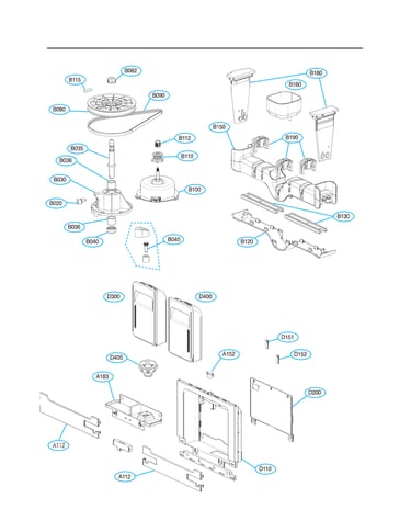 Motor & water tank assy