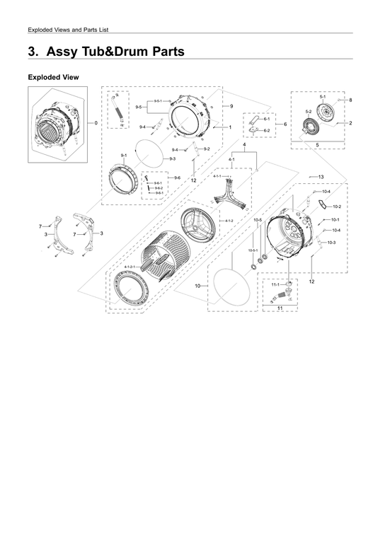 TUB & FRAME PARTS