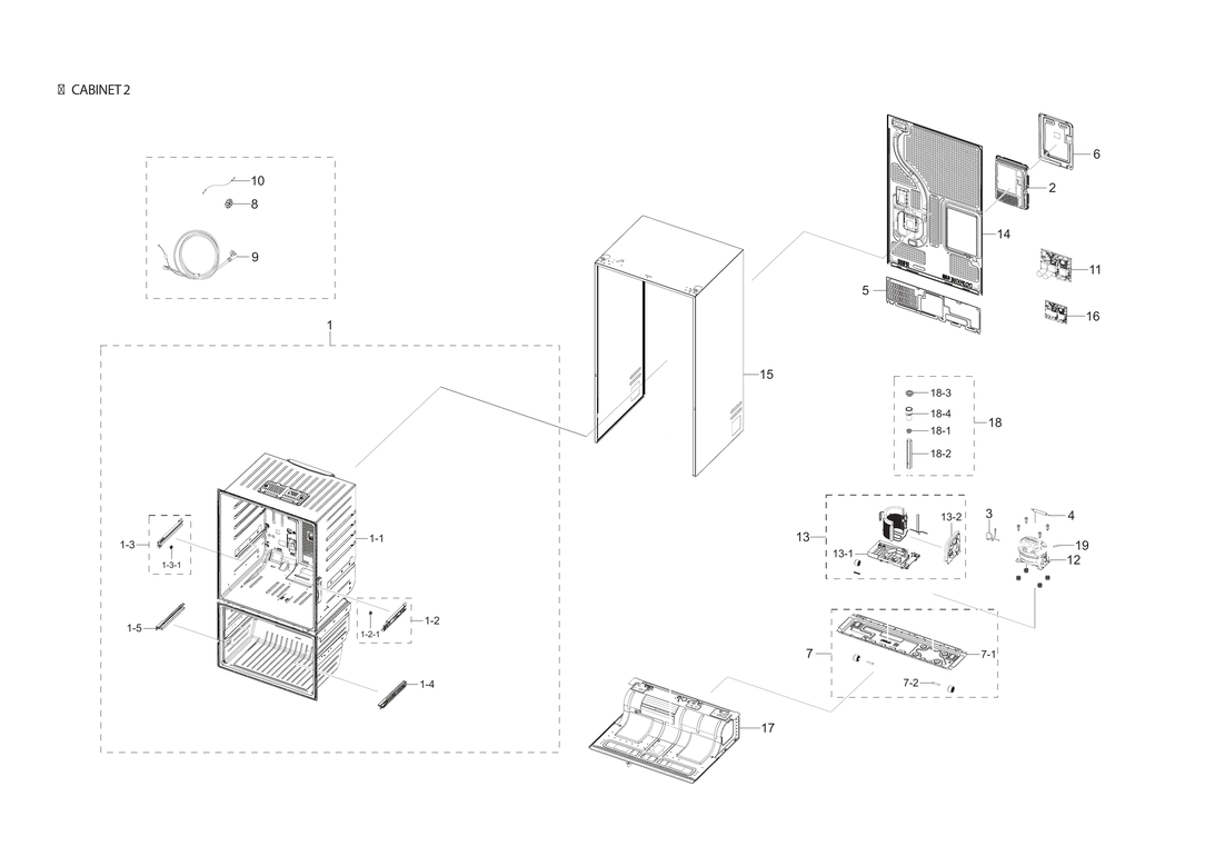Cabinet 2 parts