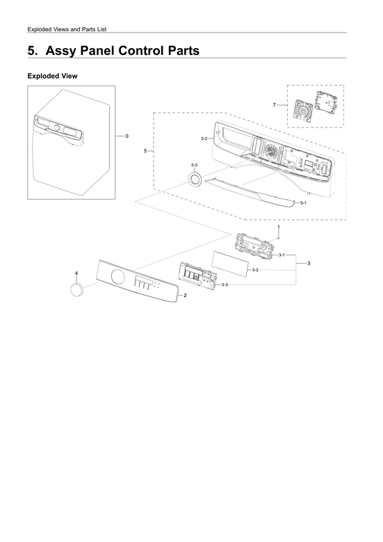 Control panel parts