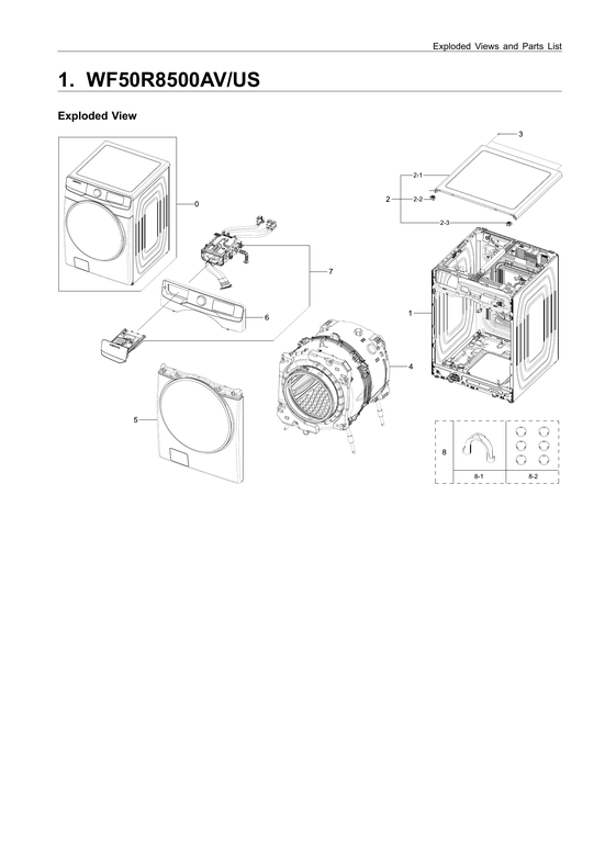 Main unit parts