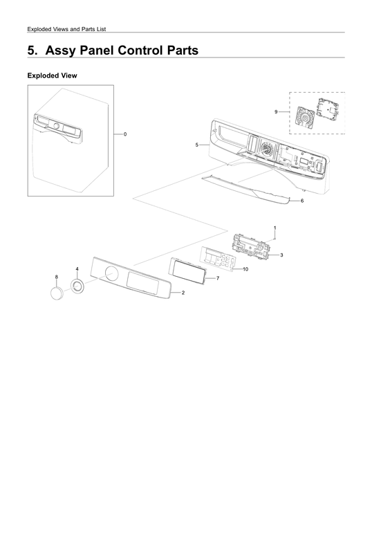Control panel parts